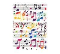 Art Brick Puzzle Set FAI DA TE Building Blocks Puzzle 3D Note Musiche Colorate Design Stampato Scrivania Decor 10,2 x 14 cm