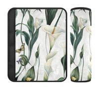 Art Calla Lily Flower 2 pz Automotive cintura di sicurezza Pad Stop taglio cintura di sicurezza nel collo per borsa Protector para cinturón de carro