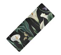 Art Calla Lily Flower verde e bianco stampato tappetino da yoga portatile spessore 1 mm per la casa antiscivolo, con copertura per borsa da yoga tapete para ejercicio 180,3 x 66 cm