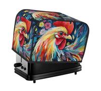 Art Colorful Pollo 2 Fetta Tostapane Coperture Trapuntato Copertura Macchina del Pane Piccolo Elettrodomestico Copertura Con Maniglia Per La Casa Tavolo Cucina Decor