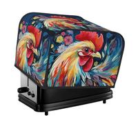 Art Colorful Pollo 4 Fetta Tostapane Coperture Trapuntato Copertura Macchina del Pane Piccolo Elettrodomestico Copertura Con Maniglia Per La Casa Tavolo Cucina Decor