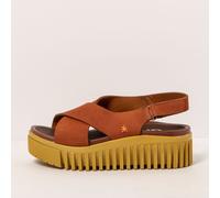 Art Company 1574 NOBUCK DARK ORANGE/BRIGHTON SANDALO CON ZEPPA DONNA ORANGE