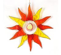 ART-CRAFT Decorazione da appendere per finestra, acchiappasole - Suncatcher fatto a mano per magici giochi di luce, decorazione per finestre e giardino, decorazione per finestre dipinta a mano, motivo