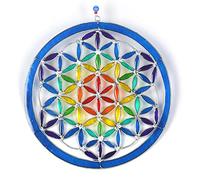 ART-CRAFT Decorazione da appendere per finestra, acchiappasole - Suncatcher fatto a mano per magici giochi di luce, decorazione per finestre e giardino - decorazione per finestre dipinta a mano