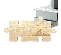 Art da tavola ispiratrice, citazioni ispiratrici in legno,Decorazione del puzzle in legno | Design creativo del puzzle, decorazione 'ufficio rilassante per spazio di lavoro, camera da