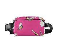 Art Daffodils Hot Peach carino marsupio a tracolla per donne uomini adolescenti grande capacità borsa a tracolla con tracolla regolabile per viaggi vacanze corsa, Arte Narcisi Pesca Calda, 1 size