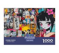 Art de Graffiti Puzzle 1000 Pezzi Famiglia Ragazza Anime Puzzle Decorazione Interna in Cartone 100% Riciclato per il Rilassamento Creatività E come Regalo 70x50cm/1000pcs