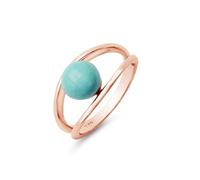 Art Déco, anello di fidanzamento in argento Sterling 925 con alone turchese e gambo diviso anello di fidanzamento in argento Sterling 925, U 1/2, Pietra preziosa., Turchese