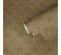 Art Déco Carta Da Parati Look Glamour - Oro, Beige, Marrone