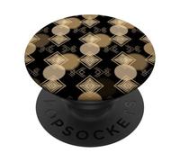 Art Deco Geometrico Casino Stile Circolare Linework Design PopSockets PopGrip Adesivo
