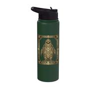 Art Deco Penguin Geometric Stylized Design Stainless Steel Insulated Water Bottle