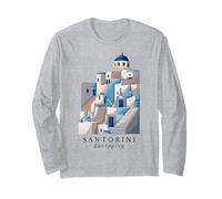 Art Deco Style Greco Opere d'Arte Chiesa Villaggio Isole greche Maglia a Manica