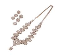 Art Decors Ispirato Impilabile Girasoli Collana Orecchini Combo Festa di Nozze Gioielli Da Sposa Per Trendsetters Art Deco Strass Set Per Sposa, Misura unica, come descritto, come descritto