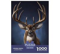 Art Deer Jigsaw Puzzle Impossible 1000Pcs Decorazione Per La Casa. Rilassamento E Intelligence Per Adulti E Ragazzi Da 14 Anni 70x50cm/1000pcs