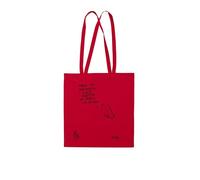 Art&Design24 Shopper GLI SCARABOCCHI DI MAICOL&MIRCO Grafica "Pizza", Shopper in Cotone con Manici Lunghi, Colore Rosso, 38x42cm