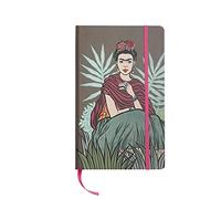 art&design24 Taccuino I'm Frida, Dimensioni 13 x 21 cm, Verde, Blocco note con 192 pagine, Fogli di Carta Ecologica, Made in Italy, Notes con Segnalibro e Elastico