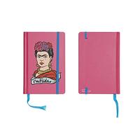 art&design24 Taccuino I'm Frida, Dimensioni 9 x 14 cm, Fucsia, Blocco note con 240 pagine, Fogli di Carta Ecologica, Made in Italy, Notes con Segnalibro e Elastico