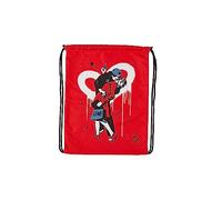 Art&Design24 TVBOY David the Tourist Backpack, Recycled Fabric 200 g/m², Coloured Rope Handles, Pull Closure, 35 x 45 cm, Made in Italy