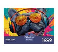Art Dog Puzzle 1000 Pezzi Per Adulti Grandi Dimensioni Per Adulti E Bambini Idea Regalo Immagine Dipinta, Intrattenimento Creativo Per Adulti E Bambini A Partire Da 12 Anni70x50cm/1000pcs