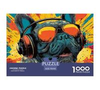 Art Dog Puzzle 1000 Pezzi Per Adulti Idea Regalo Uomo E Donna Immagine Dipinta, Intrattenimento Creativo Puzzle Classico Per Adulti E Bambini Dai 14 Anni70x50cm/1000pcs