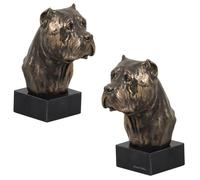 Art-Dog Statua in marmo del cane - Collezione ArtDog in edizione unica - Scultura in bronzo fuso a freddo fatta a mano per gli amanti dei cani da interno - Statua Cane Corso