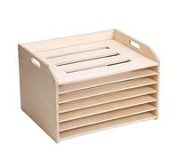 Art Drying Rack, Wooden Display Shelf, 15.1 inch Removable Rack, Puzzle Organizer Stand for Kids Adults Preschool Paper Canvas Artwork Posters, Art Storage Racks, Home Classroom Display Organizer Use