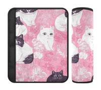Art Exotic Cats Pink 2 pz tracolla pad Stop cintura di sicurezza taglio nel collo per Airplane Protector para cinturón de carro