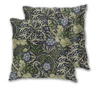 Art Fan-Design Just Contempo - Set di 2 federe per Cuscino, Motivo: alghe Marine William Morris, quadrate, per Divano, Sedia, Divano, Camera da Letto