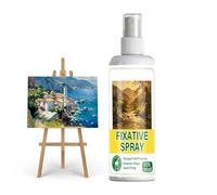 Art Fixative Spray - 120ml Quick Drying Smudge-Proof Setting Coating | Pastel Fixative Spray | Clear Protecting Primer For Oils Charcoal Gouache Acrylics Wallpaper Crafts Painting Drawing 130g Fast Dr
