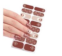 Art Full Sticker Art Wrap serie di Natale adesivo completo striscia per unghie per le donne strisce invernali
