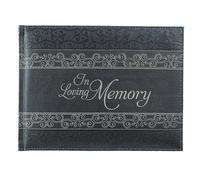 Art Gifts Christian Guest Book in Loving Memory Charcoal (Copertina rigida)