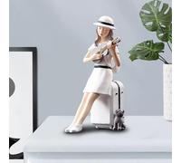 Art Girl Figurine Statuetta in resina della fanciulla per la decorazione