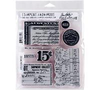 Art Gone Wild Tim Holtz eccetera cling Timbro Set, Multicolore
