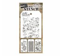 Art Gone Wild Tim Holtz Set 25 Stencil, Trasparente, Mini
