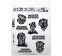 Art Gone Wild Zombies, grigio, rosso, grande