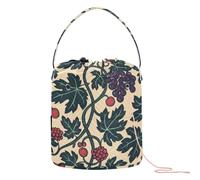 Art Grape Viola Verde Scuro Crochet Tote Portatile Piccolo Sacchetto di Filato per Art Supply caja de almacenamiento para hilos