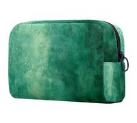 Art Green Texture Piccola Borsa per il Trucco per le Donne Sacchetto di Immagazzinaggio Cosmetico con Cerniera Accessori di Belle, Multicolore 01, 18.5x7.5x13cm/7.3x3x5.1in
