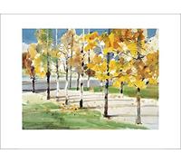 Art Group Il Gruppo di Arte Autunno Alberi Law Wai HIN Stampa Artistica, Carta, Multicolore, 60 x 80 x 1.3 cm