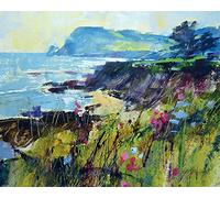 Art Group Il Gruppo di Arte Chris Forsey arrivando al Punto Prawle Stampe da Parete su Tela, Legno, Multicolore, 40 x 50 x 1.3 cm