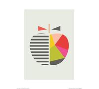 Art Group Il Gruppo di Arte Geometrico Apple Little Design Haus Stampa Artistica, Carta, Multicolore, 30 x 40 x 1.3 cm