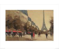 Art Group Stampa Artistica Jon Barker (Time out in Paris), Carta, Multicolore, 60 x 80 x 1.3 cm