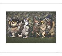 Art Group Stampa Artistica Let The Wild Rumpus Start III Maurice Sendak, Carta, Multicolore, 40 x 50 x 1.3 cm