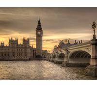 Art Group Stampa su Tela Autumn Skies, Londra, Inghilterra, Multicolore, 0.96 x 60 x 3 cm