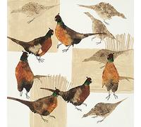 Art Group Stampa su Tela Julia Burns Pheasants, Cotone, Multicolore, 1.80 x 30.00 x 30.00 cm