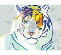 Art Group Stampa su Tela, Motivo: Tigre in Inverno, 60 x 80 cm, Misto Cotone, Multicolore, 60 x 80 x 3.2 cm