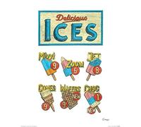 Art Group The Barry Goodman (Delicious ICES) - Stampa Artistica 40 x 50 cm, Carta, Multicolore, 40 x 50 x 1,3 cm