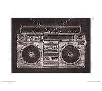 Art Group The Barry Goodman (Ghetto Blaster) - Stampa Artistica 30 x 40 cm, Carta, Multicolore, 30 x 40 x 1,3 cm