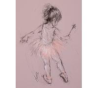 Art Group The Hazel Bowman Little Ballerina I, stampa su tela, cotone, multicolore, 1,8 x 30 x 40 cm