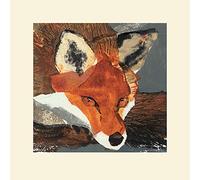Art Group The Julia Burns (Fox) - Stampa montata 40 x 40 cm, Carta, Multicolore, 40 x 40 x 1,3 cm