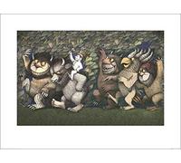 Art Group The Let The Wild Rumpus Start III - Stampa Artistica Maurice Sendak, Carta Multicolore, 60 x 80 x 1,3 cm